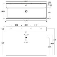 Товар: Раковина Simas 121 AG121 bi*1 Белая - фото 3 Раковина Simas 121 AG121 bi*1 Белая — фото 3, Раковины подвесные