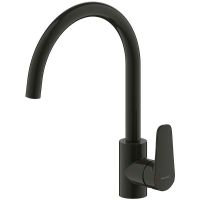 Смеситель для кухни Bravat Source F7173218BW-ENG Черный матовый — фото 1, Смесители для кухни
