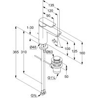 Смеситель для раковины Kludi Pure Style Черный матовый арт-402903975 — фото 8, Смесители для раковины