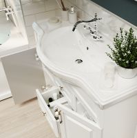 Тумба под раковину 1MarKa Прованс New 80Н У94490 Белый глянец — фото 7, Тумбы под раковину