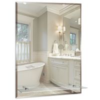 Зеркало Mixline Стиль Модерн-Люкс 49 525016 с полкой с фацетом — фото 1, Зеркала в ванную комнату