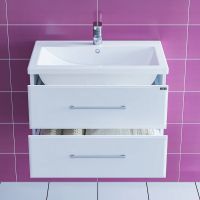 Тумба под раковину СанТа Омега 70 207038 подвесная Белая — фото 7, Тумбы под раковину