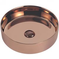 Раковина-чаша Abber Bequem 40 AC2109RG Розовое золото — фото 1, Раковины накладные