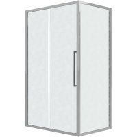 Душевой уголок Grossman Cosmo 100х70 120.K33.02.1070.10.02 профиль Хром стекло шиншилла — фото 9, Прямоугольные душевые уголки