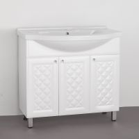 Тумба под раковину Style Line Канна 90 Белый глянец — фото 1, Тумбы под раковину