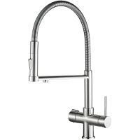 Смеситель для кухни ZorG Steel Hammer SH 2002 SATIN Сатин — фото 1, Смесители