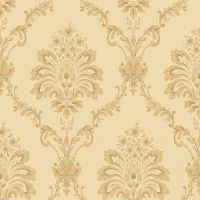 Обои Bernardo Bartalucci Gabriella 84138-3 Винил на флизелине (1,06*10,05) Бежевый, Дамаск — фото 1, Обои для стен