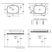 Товар: Раковина-чаша Globo Genesis 60 GE042.BI*0 Белая - фото 5 Раковина-чаша Globo Genesis 60 GE042.BI*0 Белая — фото 5, Раковины