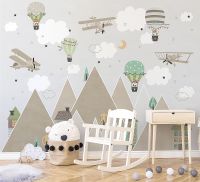 Товар: Фреска детская Ortograf Little Friends 34399 Фактура флок FLK Флизелин (4*3) Серый/Коричневый, Горы/Город/Самолеты - фото 3 Фреска детская Ortograf Little Friends 34399 Фактура флок FLK Флизелин (4*3) Серый/Коричневый, Горы/Город/Самолеты — фото 3, Фрески