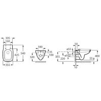 Комплект унитаза с инсталляцией Roca Debba Pack Rimless 893104970 с сиденьем Микролифт без клавиши смыва — фото 6, Комплекты унитаз + инсталляция