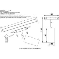 Трековый светильник Crystal Lux Space CLT 0.33 003 12W BL 4000K Черный — фото 2, Трековые светильники