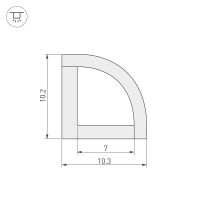 Профиль алюминиевый Arlight 023301 накладной Белый — фото 2, Профили для светодиодных лент