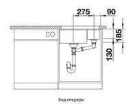 Кухонная мойка Blanco Subline 350/150-U 523747 Черная — фото 8, Кухонные мойки