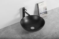 Раковина-чаша Ceruttispa CR3301MB 40 10443 Черная матовая — фото 2, Раковины накладные