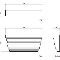Капитель Европласт 1.21.004 75x180x400 мм — фото 2, Колонны