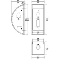 Настенный светильник Maytoni Modern Ripple MOD096WL-01G Золото — фото 6, Светильники