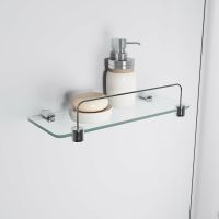 Стеклянная полка Niagara Promo P00MT Хром — фото 3, Полки для ванной и душа