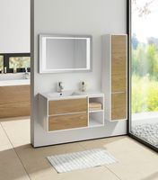 Тумба с раковиной SanVit Мэри-4 90 L kmery904 в цвете Ral подвесная Красный глянец — фото 4, Тумбы с раковиной