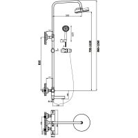 Душевая система Agger Thermo A2461100 Хром — фото 17, Душевые стойки