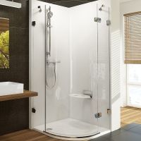 Душевой уголок Ravak Brilliant BSKK3-90 90х90 R 3UP77A00Y1 профиль Хром стекло Transparent — фото 1, Душевые уголки четверть круга