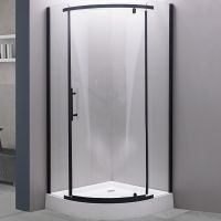 Душевой уголок Esbano ESD-7025B 100x100 ESUGD7025B профиль Черный матовый стекло прозрачное — фото 1, Душевые уголки четверть круга