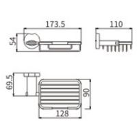 Мыльница CeramaLux Loft 53905 Хром — фото 2, Мыльницы