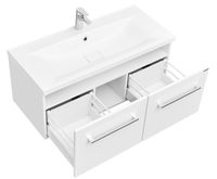 Тумба под раковину Aquaton Мадрид 100 М 1A128001MA010 подвесная Белая — фото 3, Тумбы под раковину