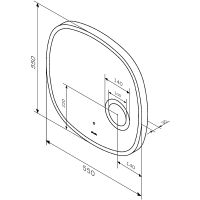 Зеркало AM.PM Func 55 M8FMOX0553SA с подсветкой с увеличением с ИК-сенсорным выключателем — фото 10, Зеркала в ванную комнату