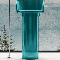 Раковина Abber Kristall 45 AT2702Aquamarin-H Бирюзовая — фото 1, Раковины