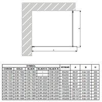 Душевая перегородка New Trendy Avexa Chrome 110 EXK-1544 профиль Хром стекло прозрачное — фото 7, Душевые перегородки