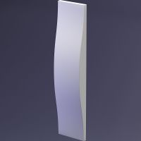 Гипсовая 3д панель Artpole Elementary Stream big E-0050 130x537 мм — фото 1, Гипсовые 3Д панели