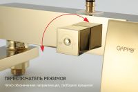 Душевая система Gappo G07-3 Золото арт-G2407-3 — фото 7, Душевые стойки