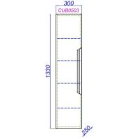 Товар: Шкаф пенал Aqwella Cube 30 CUB0503GR подвесной Серый матовый - фото 5 Шкаф пенал Aqwella Cube 30 CUB0503GR подвесной Серый матовый — фото 5, Мебель для ванной