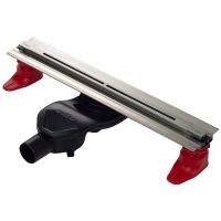 Душевой лоток Berges Super Line 650 090181 с решеткой Хром матовый — фото 1, Душевые лотки