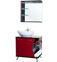 Зеркало Bellezza Рио 70 L 4613611062211 с подсветкой Черное Красное — фото 2, Мебель для ванной