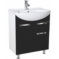 Тумба под раковину Bellezza Альфа 65 4638810090049 Белая Черная — фото 1, Тумбы под раковину