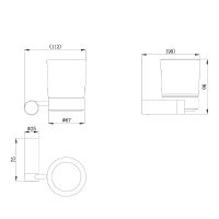 Товар: Стакан для зубных щеток Raiber Graceful RPB-80007 Черный матовый - фото 3 Стакан для зубных щеток Raiber Graceful RPB-80007 Черный матовый — фото 3, Мыльницы