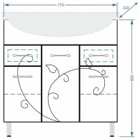 Товар: Тумба под раковину Stella Polar Фантазия 80 SP-00000229 Белая - фото 4 Тумба под раковину Stella Polar Фантазия 80 SP-00000229 Белая — фото 4, Мебель для ванной