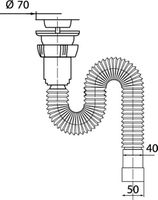 Сифон для кухонной мойки Wirquin 30717985 Нержавеющая сталь — фото 2, Сифоны для кухонной мойки
