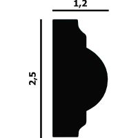 Молдинг Перфект 2000x25x12 мм арт-P35 — фото 2, Молдинги