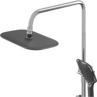 Душевая система Grossman Alba 500.K35.06.100/210 Хром Черная — фото 4, Душевые стойки