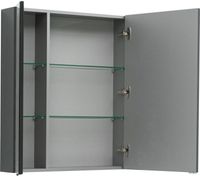 Зеркальный шкаф Aquanet Алвита 90 240110 Серый антрацит — фото 2, Зеркальные шкафы в ванную