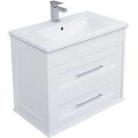 Тумба с раковиной Aquanet Бостон 80 260664 подвесная Белый матовый — фото 1, Тумбы с раковиной