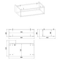 Товар: Ниша для тумбы Бриклаер Кристалл 70 4627125415890 Дуб Бунратти - фото 6 Ниша для тумбы Бриклаер Кристалл 70 4627125415890 Дуб Бунратти — фото 6, Мебель для ванной