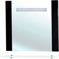 Зеркало Bellezza Берта 90 4610715050045 с подсветкой Черное — фото 1, Мебель для ванной