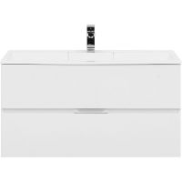 Товар: Тумба с раковиной Aquanet Алвита 100 238369 подвесная Белый глянец - фото 2 Тумба с раковиной Aquanet Алвита 100 238369 подвесная Белый глянец — фото 2, Мебель для ванной