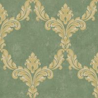 Обои Bernardo Bartalucci Cesara 5011-7 Флизелин (1,06*10,05) Зеленый, Дамаск — фото 1, Обои для стен