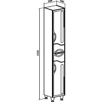 Товар: Шкаф пенал Runo Толедо 30 R 00000001037 Белый - фото 5 Шкаф пенал Runo Толедо 30 R 00000001037 Белый — фото 5, Пеналы для ванной комнаты