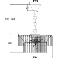 Подвесной светильник Maytoni Neoclassic Colonne MOD093PL-04CH Прозрачный Хром — фото 4, Подвесные светильники