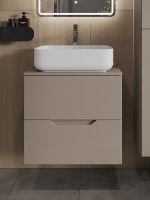 Тумба с раковиной Orange Line 60 подвесная Латте матовый арт-Li-60TuLMDF+B05-500W — фото 3, Тумбы с раковиной